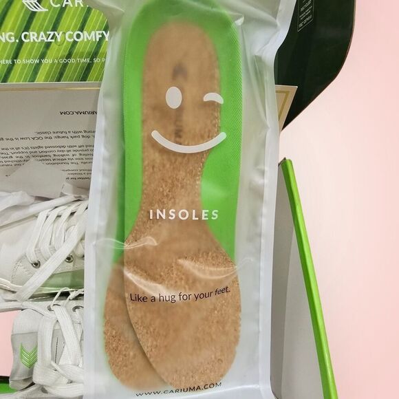 Cariuma OCA Organic Canvas Sneakers Unisex Lace Up Cushioned Off White NEW - Picture 6 of 9